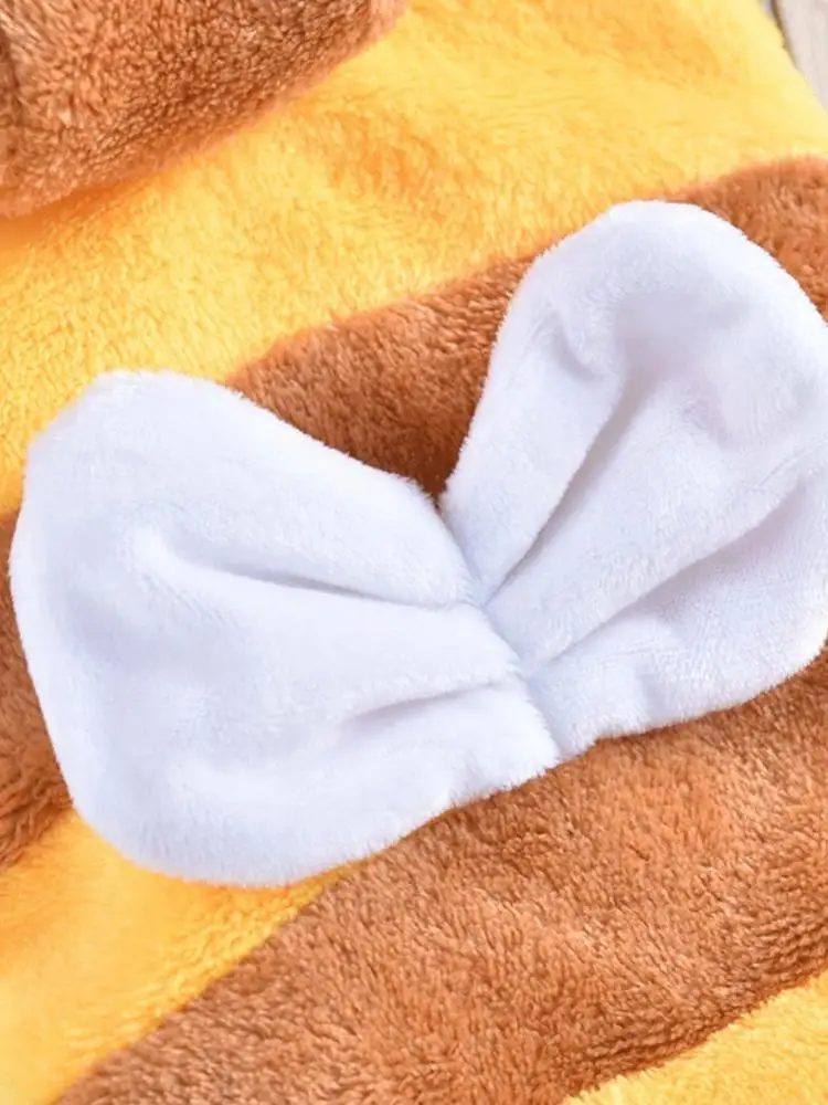 Осенне-зимнее Новое флисовое платье с капюшоном для домашних животных пчела