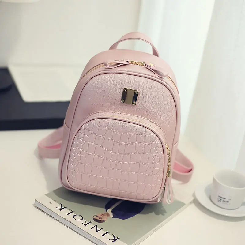 Fashion Women Girls Faux Leather Backpack Rucksack School Bag Travel Handbag 1Pc | Дом и сад