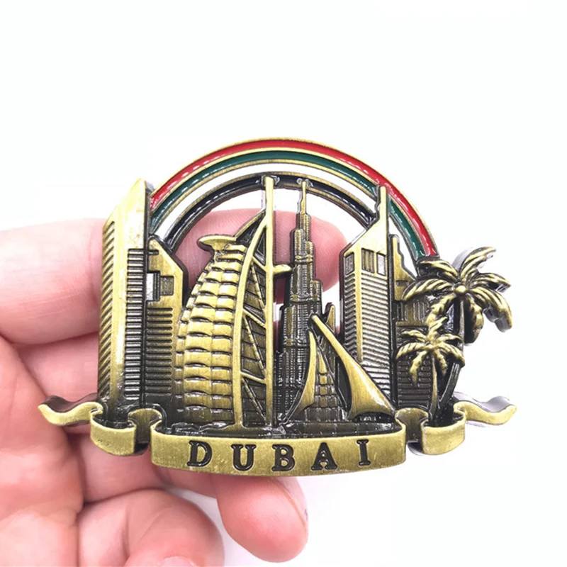 Металлическая магнитная наклейка на холодильник креативная ручная буква burj al Arab