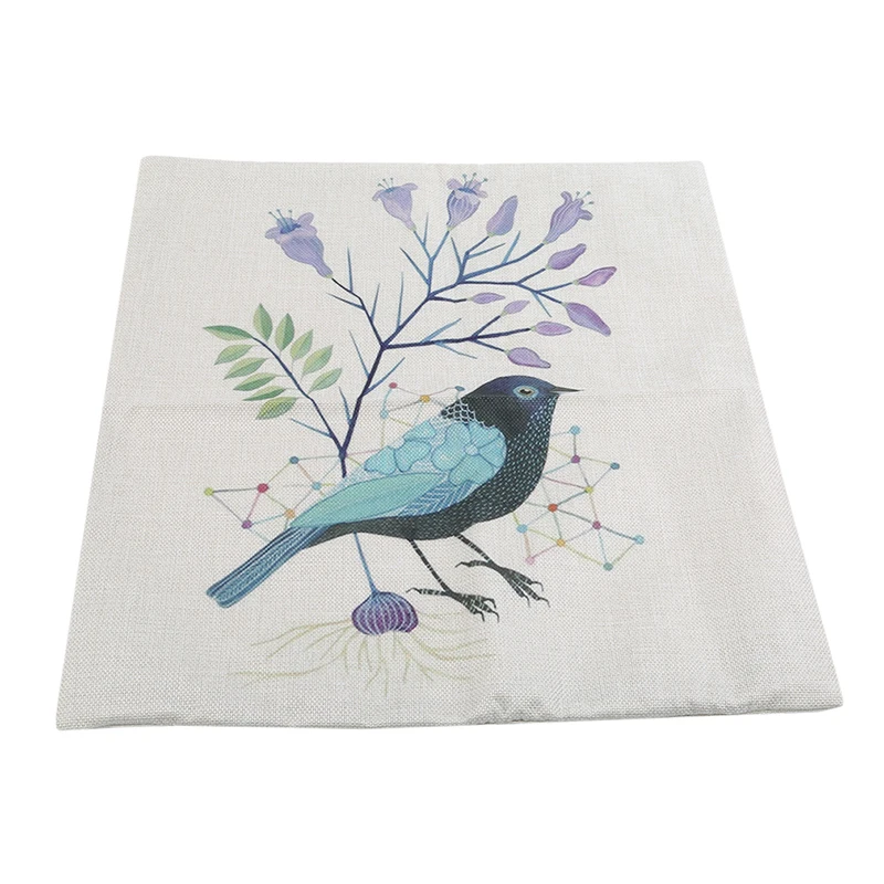 1 Pc Europe And The United States Retro Hot Tree Bird Figure Hug Pillowcase Cushion Cover To Map Custom Creative Home Gifts | Дом и сад