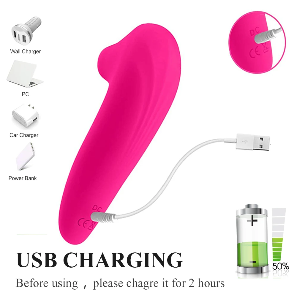 Вибратор для женщин с имитацией сосков Стимулятор клитора 5 режимов вибрации