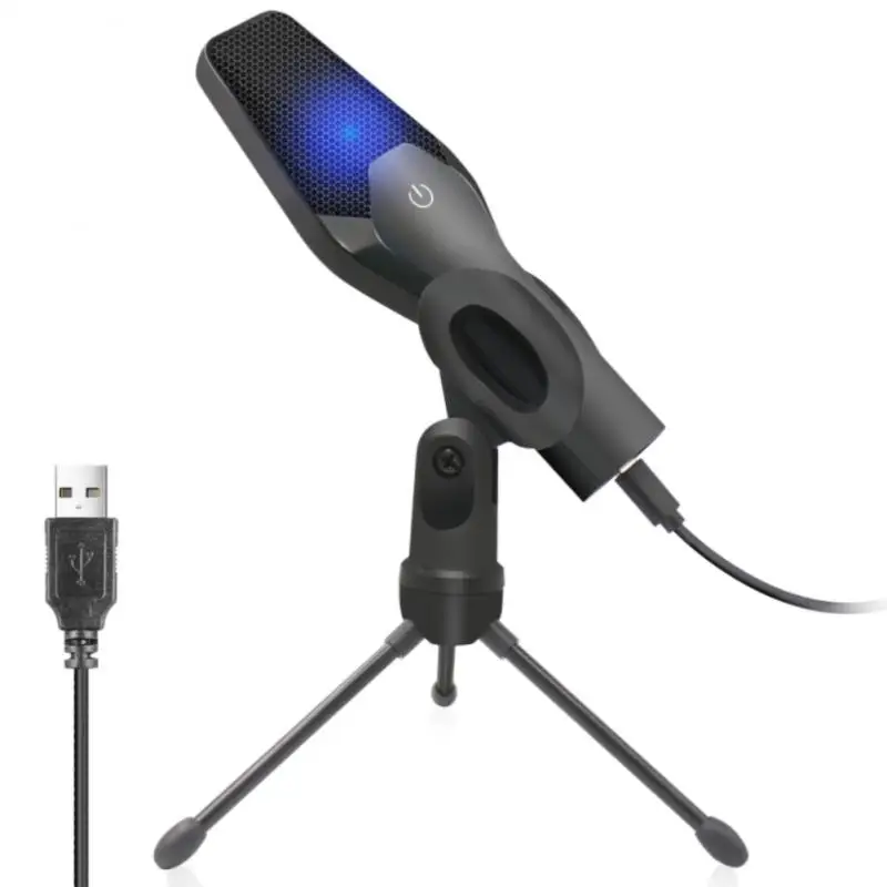 

Профессиональный конденсаторный USB-микрофон для ноутбука, игрового компьютера, ПК, микрофоны для студийной записи пения, новинка 2021