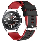 Двухцветный ремешок для Samsung Galaxy Watch3 45 ммWatch 3 45 мм LTE умный браслет 22 мм силиконовый браслет для Gear S3 Correa