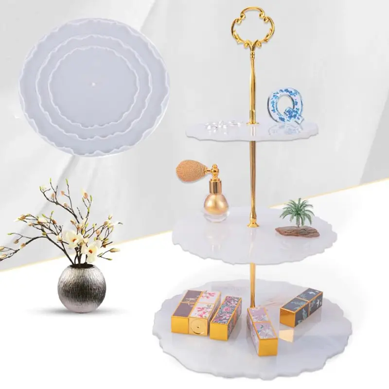 

Нерегулярные фруктов диск большая тарелка с украшением в виде кристаллов эпоксидная смола, форма круглый поднос литья силиконовые формы со...