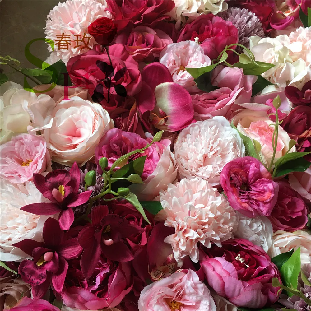 Недорогой фон для свадебного торжества кремовый белый искусственный цветок