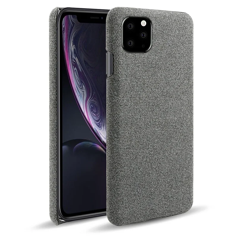 

Solid Color Cloth Leather Case For iPhone 11 Cases 11 Pro Max Hard PC Back Cover