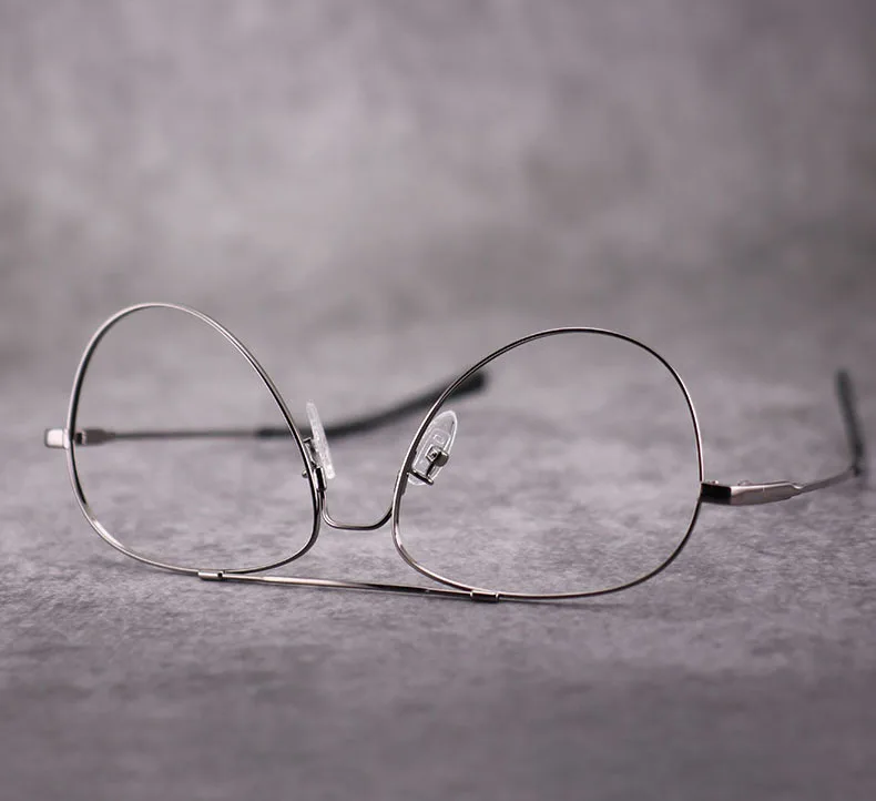 Vazrobe Memory Aviation Eyeglasses Frame Men Women Vintage Glasses for Man Spectacles Prescription Myopia Diopter Eyeglass 9g