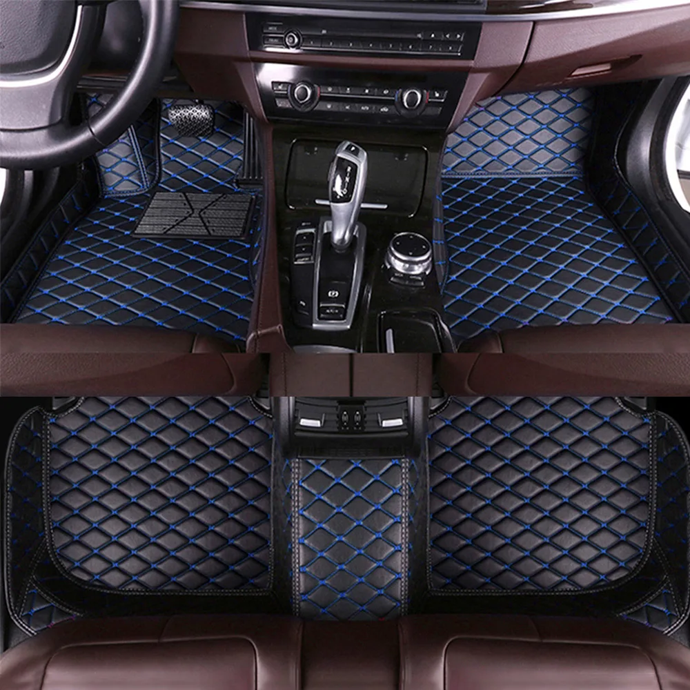 

Leather Car Floor Mats For BMW 1Series E81 E88 F20 F21 2 Series F45 F22 F23 3 Series E36 318is Automobile Rugs Cover 5seat