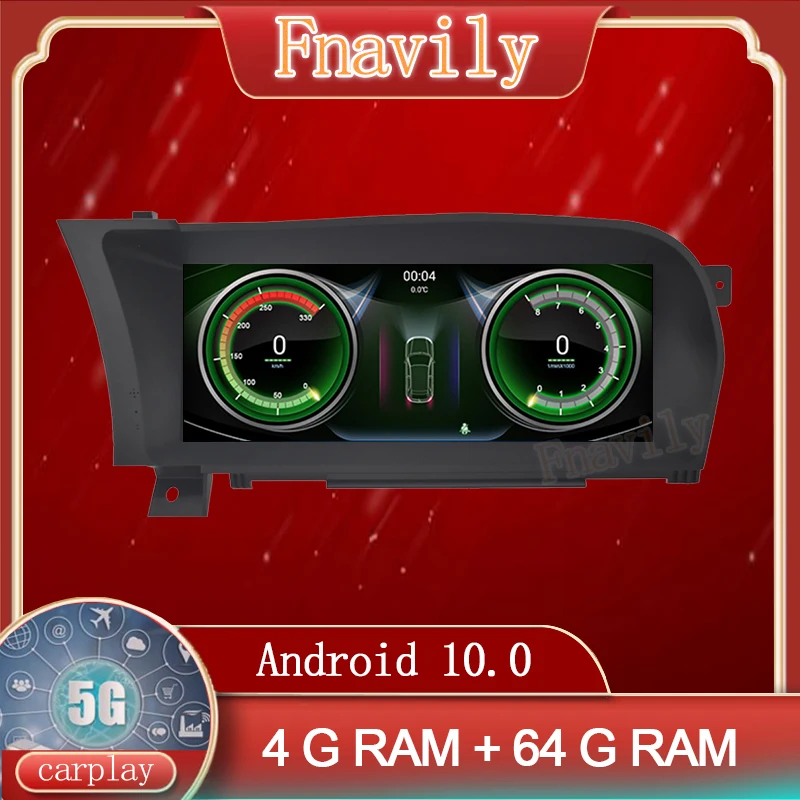 

Автомагнитола Fnavily Android 10 для Mercedes Benz S Class W221 W216, мультимедийная система, Авторадио, Dvd-плеер, GPS, 10,25 дюйма, 2005 - 2013