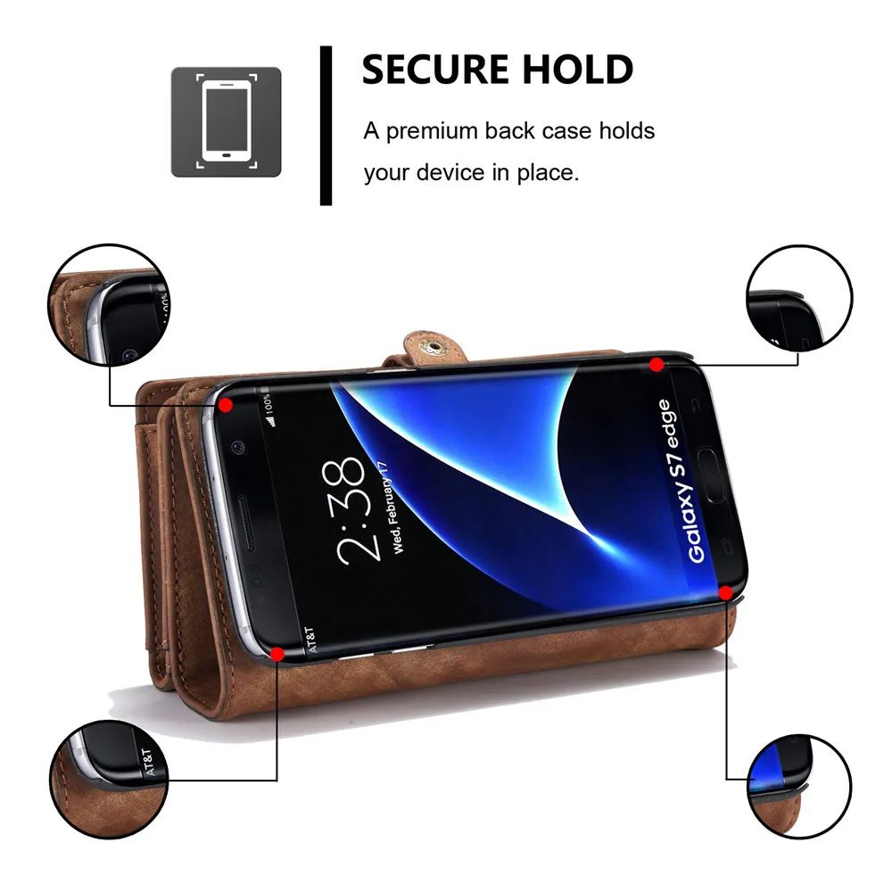 Многофункциональный чехол-кошелек для телефона чехлы Samsung Galaxy S7 Edge S8 S9 S10 Plus S10E Note 8