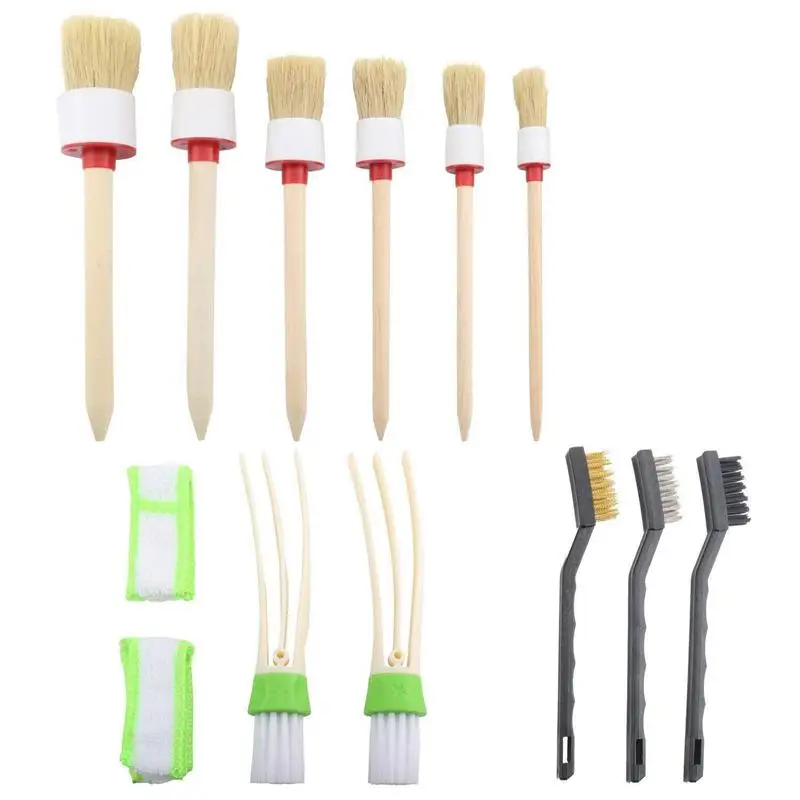 

Car Detailing Brush Set, Auto Detailing Brush Set, 11 Pieces Car Cleaner Brush Set Air Conditioner, for Cleaning Wheels, Dashboa