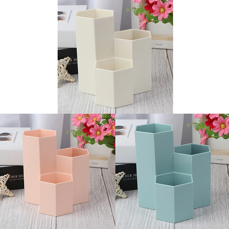 

3 colors Home Office Pen Pencil Holder Pen Storage Cosmetic Makeup Storage Box Desk Drawer Organizer