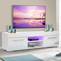 51 high gloss modern tv unit bracket with led light tv stands living room furniture tv cabinet with 2 drawers home tv stands