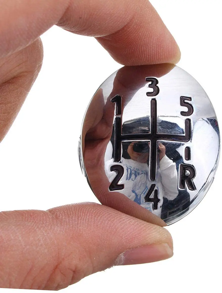 

5 6 Speed Gear Shift Knob Cap Cover Insert for Renault Clio Megane Scenic Chrome (5 Speed)