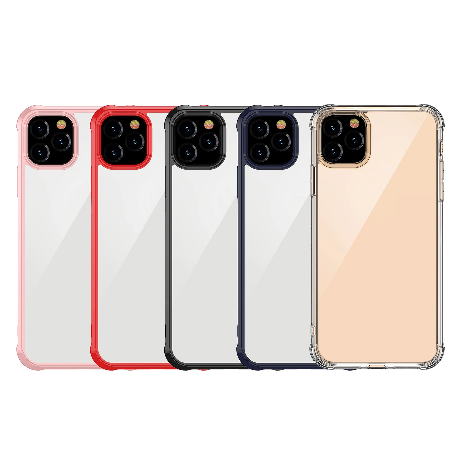 Прозрачный акриловый чехол для iPhone 12 PRO Max XS XR X knockproof силиконовый бампер задний