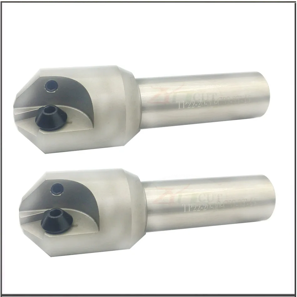 

TP16R-12-32-C20-2T TP22R-20-50-C32-3T 45 degree CNC Internal and external chamfer end mill Multi-function chamfering knife
