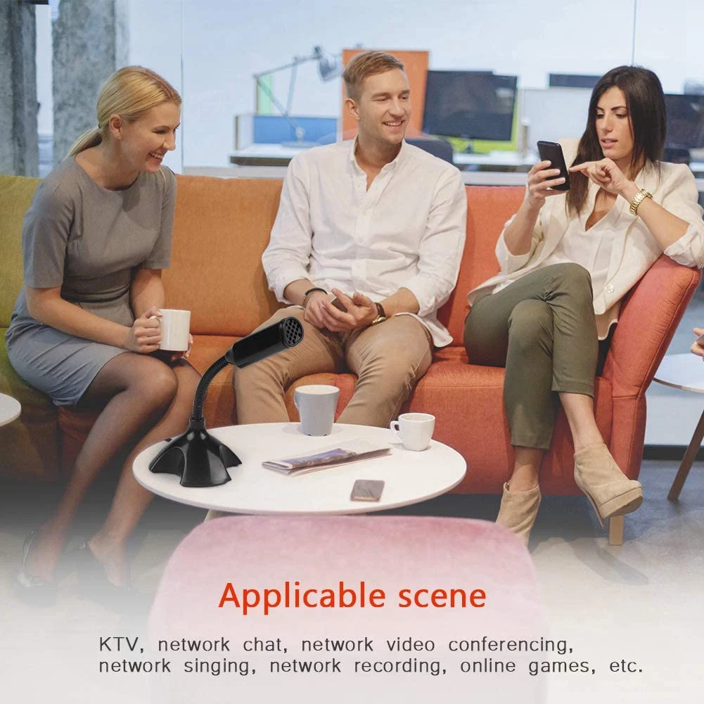 desk usb microphone computer laptop pc gooseneck microfono mic with stand for tik tok live streaming gaming microfone free global shipping