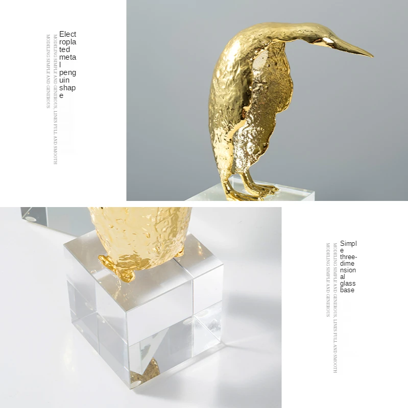 

Crystal Brass Bird Penguin Crafts Decoration Study Cabinet Soft Decoration Home Decoration Accessories Desk Decor