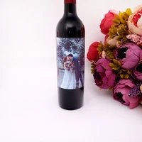 20pcs customized couple name with picture personalized party bride shower wedding wine labels stickers bottle wrapper