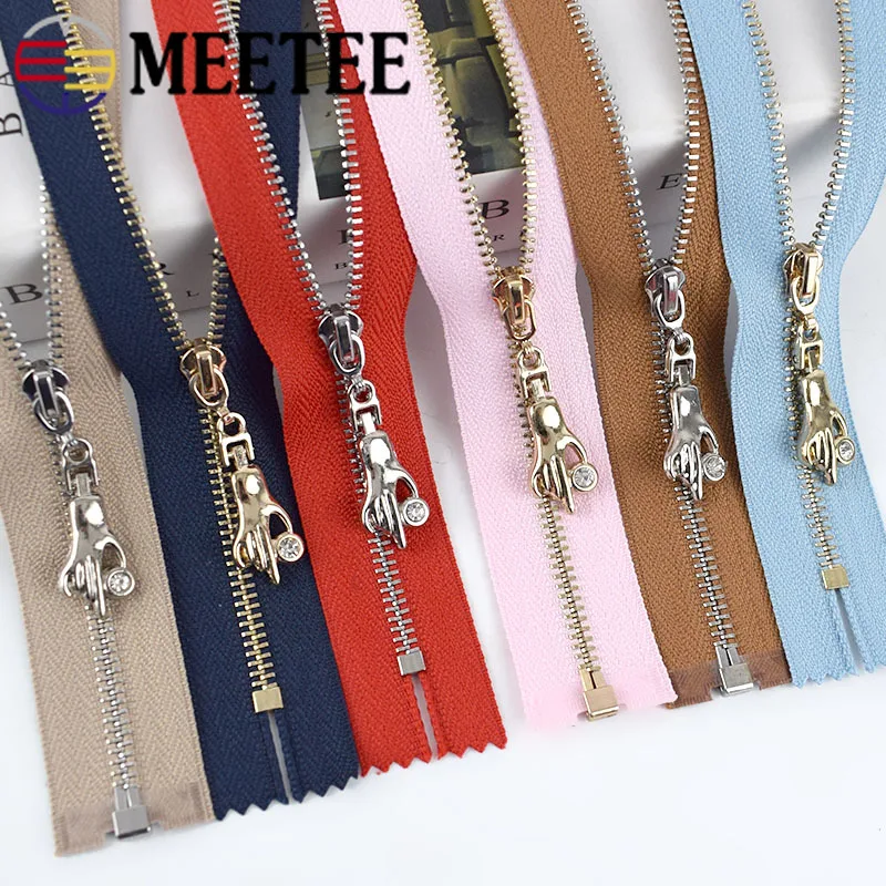 Meetee 2 шт. 20/30 см 40 70 3 # металлическая молния золотистая серебристая зубчатая для