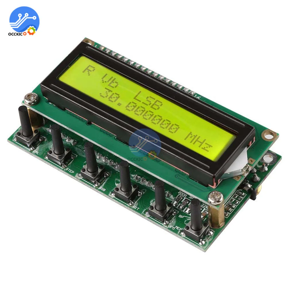 AD9850 6 диапазонов частот 0~ 55 МГц DDS генератор сигналов цифровой HAM Радио RIT VFO SSB частота накидка тестер с желтым экраном