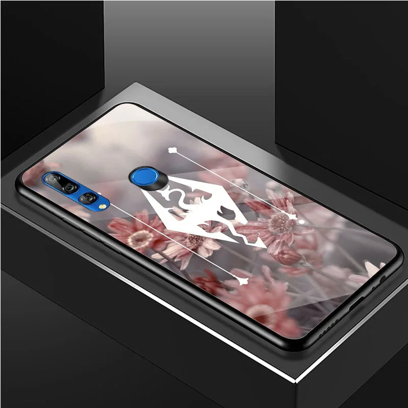 Skyrim логотип DIY Роскошный чехол из закаленного стекла для телефона Huawei Honor 30 20 10 Lite