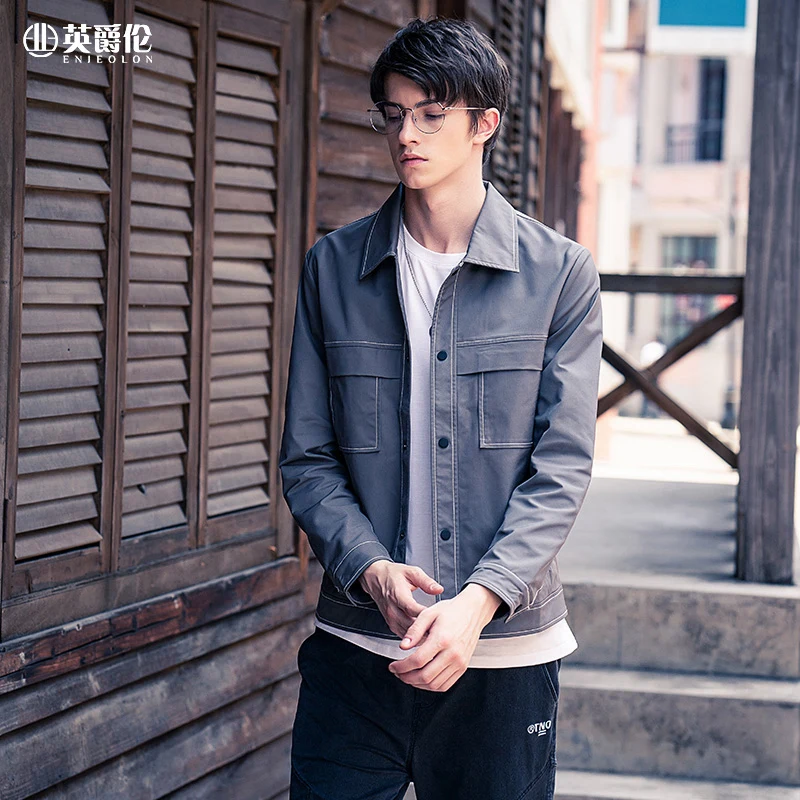Брендовая мужская куртка Enjeolon пальто осень 2020 новая молодежная мода