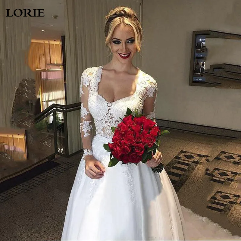 Свадебные платья принцессы LORIE искусственное кружевное свадебное платье