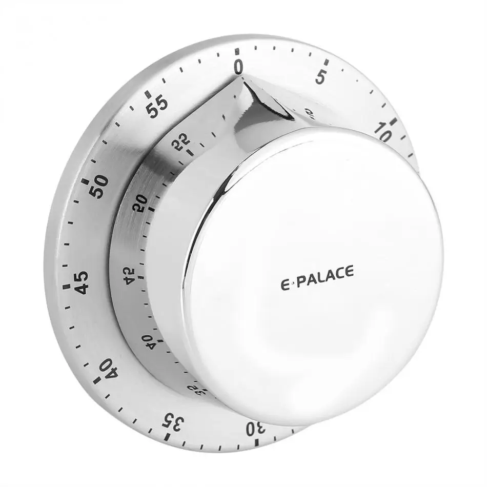 Stainless Steel Kitchen Timer With Magnetic Base Manual Mechanical Cooking Countdown Tools Gadg | Дом и сад
