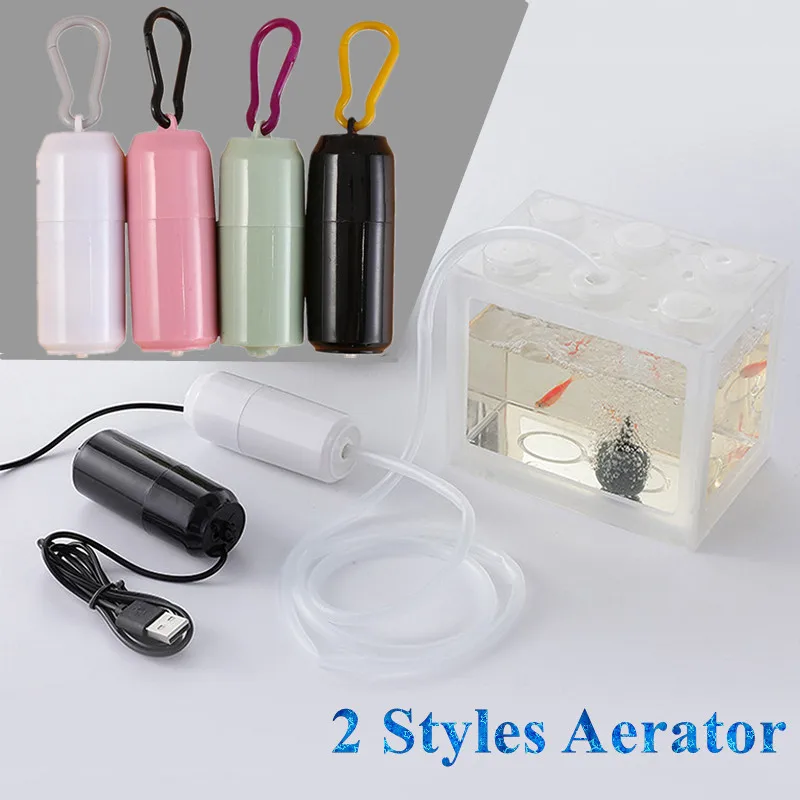 

2 Styles Single Air Compressor Professional USB Portable Household Fishing Aquarium 5V 1W Double Pump Oxygen Air Bubble Stone