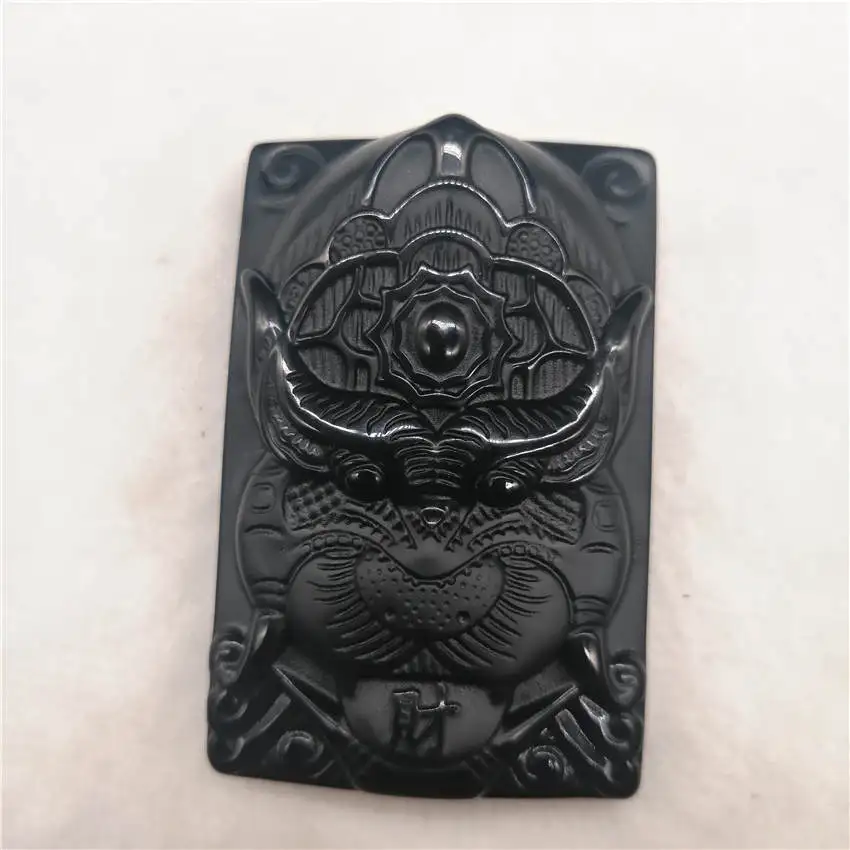 Прямая поставка натуральное обсидианское сокровище Pi Yao счастливое ожерелье