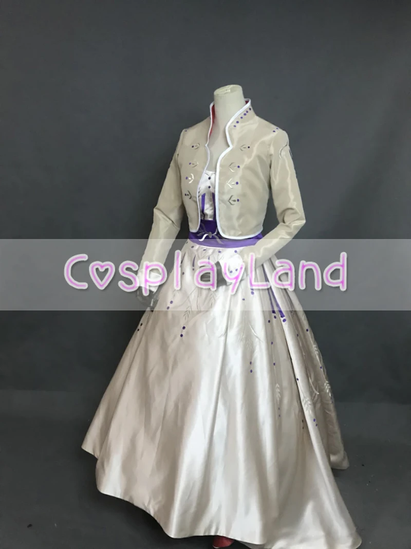 Костюм снежной принцессы Анны костюм для пения Эльзы Олафа на Хэллоуин платье с