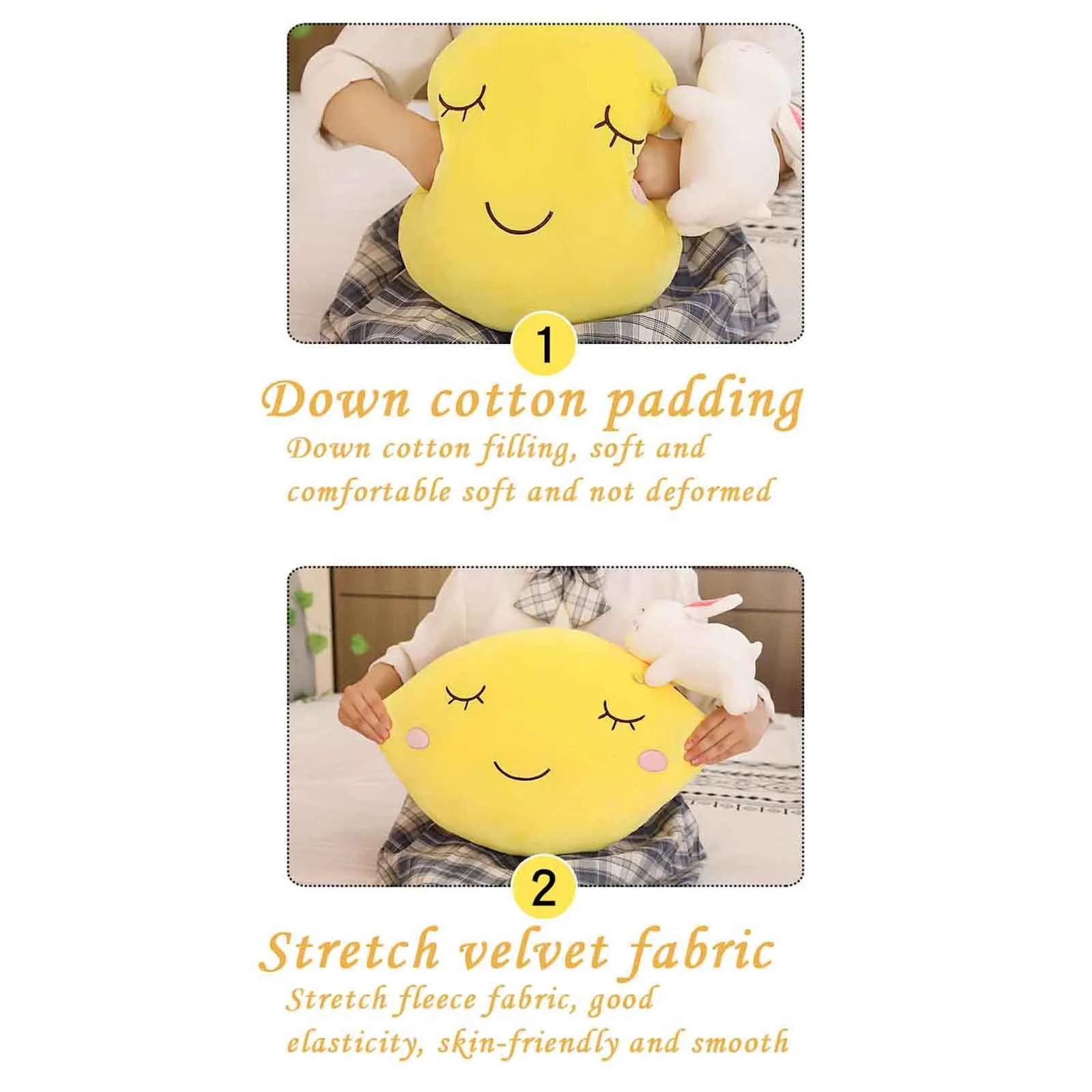 

Cute White Rabbit Star Moon Doll Children's Doll Sleeping Pillow Plush Toy(star) Comfortable Cushion Appease Plush Toy
