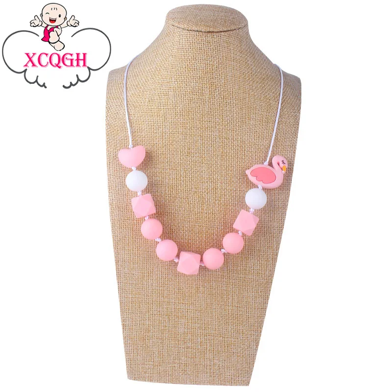 XCQGH Новые Детские Силиконовые Прорезыватели животных мамы ожерелье безопасные