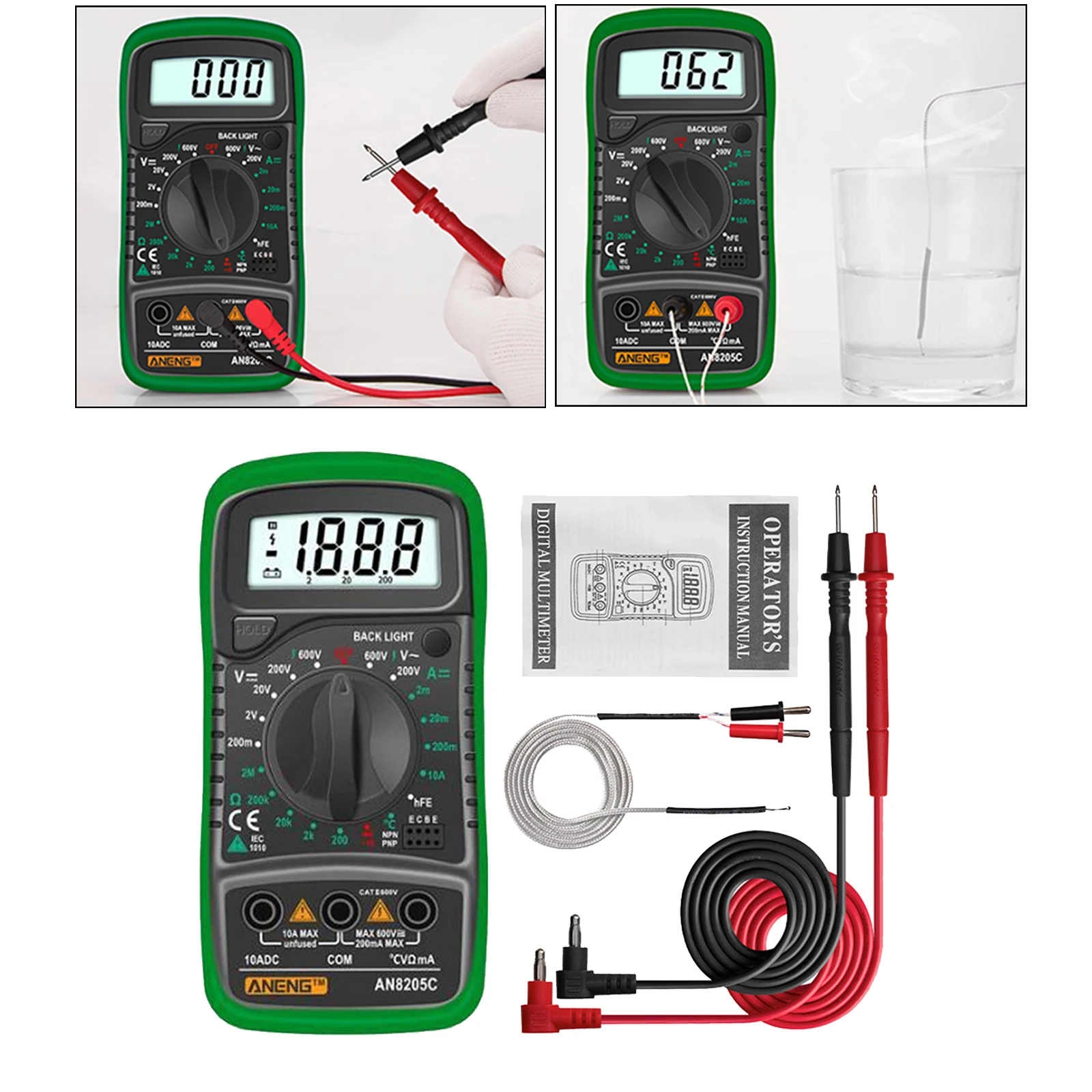 

Digital Multimeter Electronic Testers Capacitance Meter Easy Use Automotive Circuit Testing Fuse Capacitance Voltage