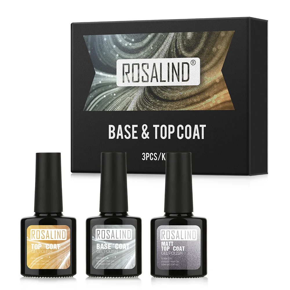 

Базовое покрытие Rosalind для ногтей 10 мл, Гель-лак для защиты женского дизайна ногтей, стойкий, удаляемый замачиванием, для творчества, декорат...