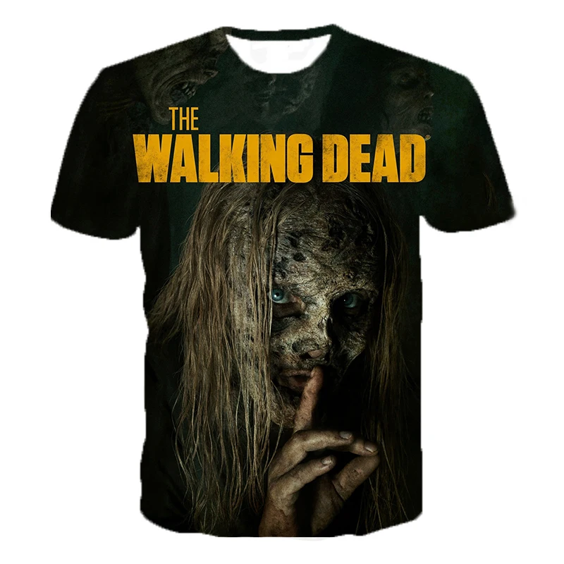 

3D Printed T Shirt Men Women Fashion Casual T-shirt Horror TV Drama The Walking Dead Hip Hop Streetwear Oversized t-shirts Tee