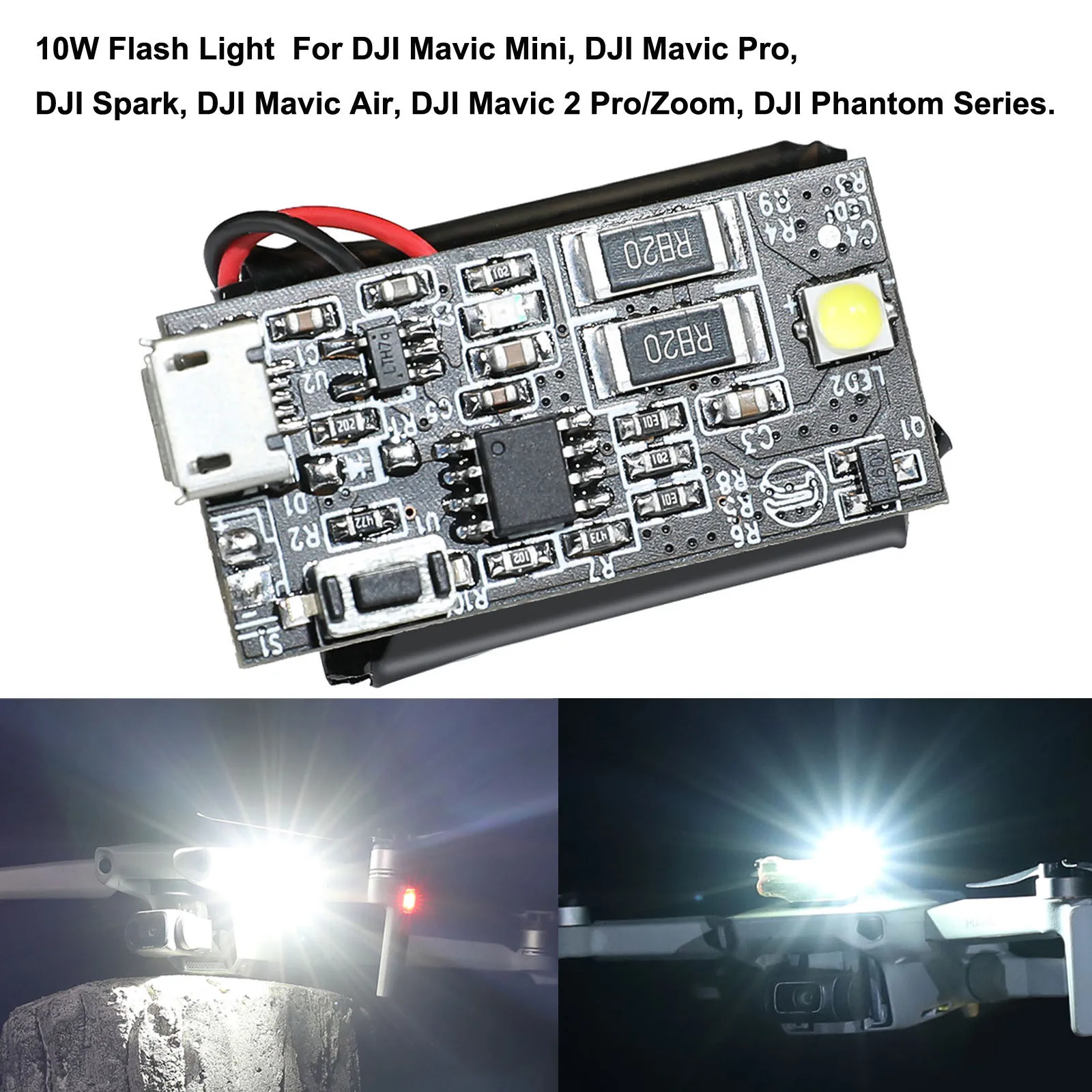 10 Вт Высокое качество Drone светильник совместимый для DJI Mavic AIR 2 Дрон стробоскоп