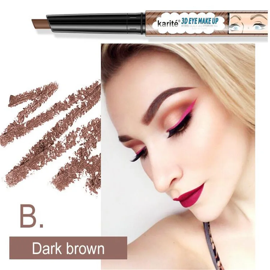 3 шт./лот карандаш для бровей с двойной головкой водостойкий простой в форме