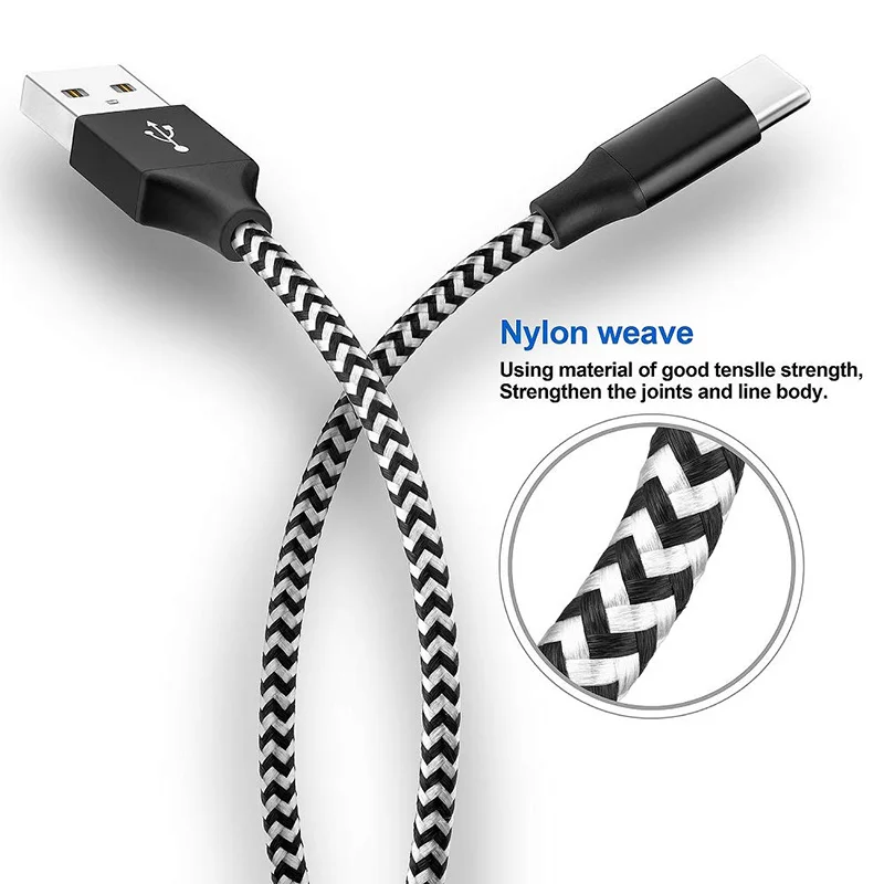 USB C кабель 4 упаковки (3 фута 6 футов 10 футов) к A зарядное устройство шнуры