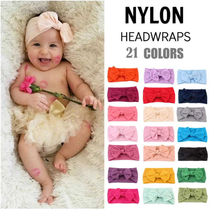 

2020 Newborn Toddler Baby Girls Head Wrap Rabbit Big Bow Knot Turban Headband Hair Accessories For 0-2Y Babies Bebe Kids Gifts