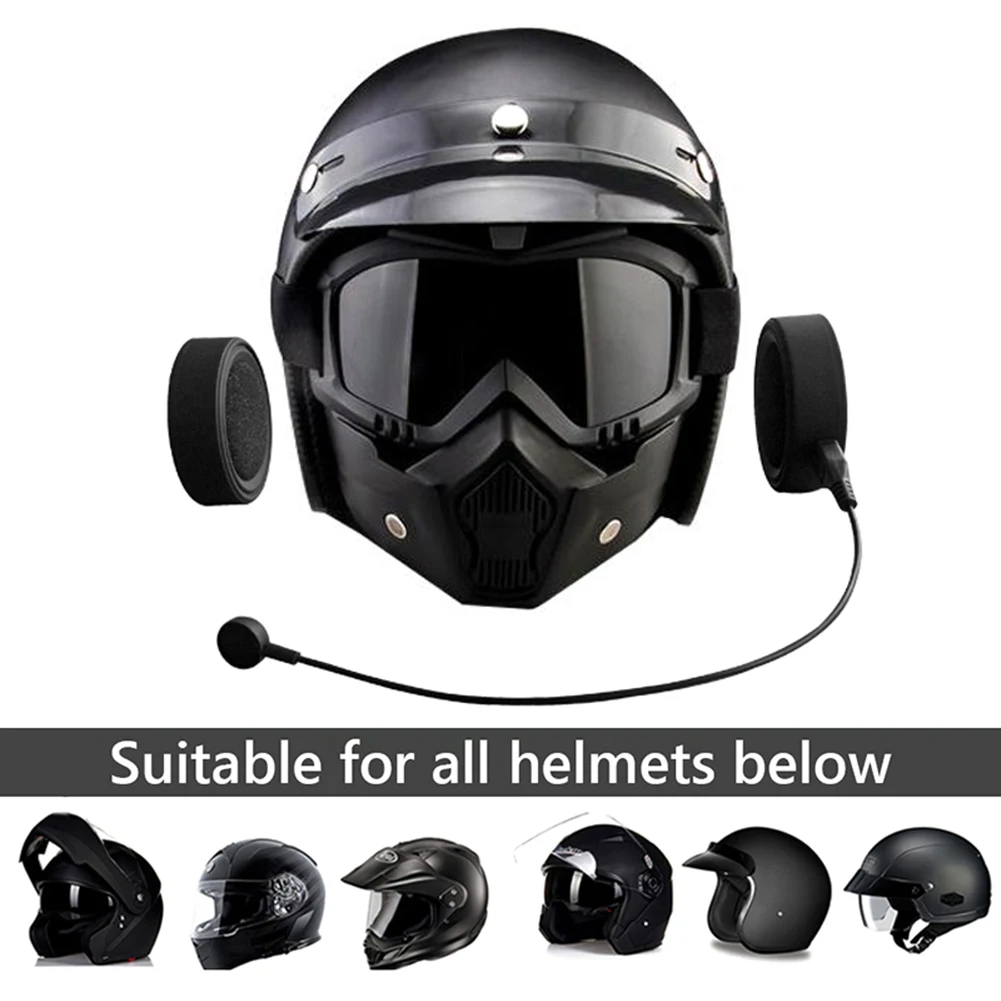 

BT17 Bluetooth 5.0 Motorcycle Helmet Headset Waterproof Wireless Handsfree Earphones for Motorcycle Helmet Intercom