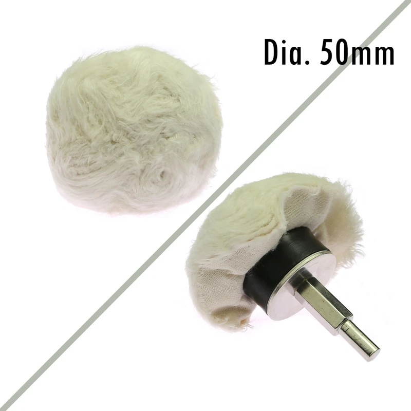 50mm white Mushroom 1 шт. сверло для полировки хлопка Полировка Швабра колесо для ювелирных изделий Дерево Стекло Металл мелкая зеркальная полировка - Цвет: 50mm white Mushroom