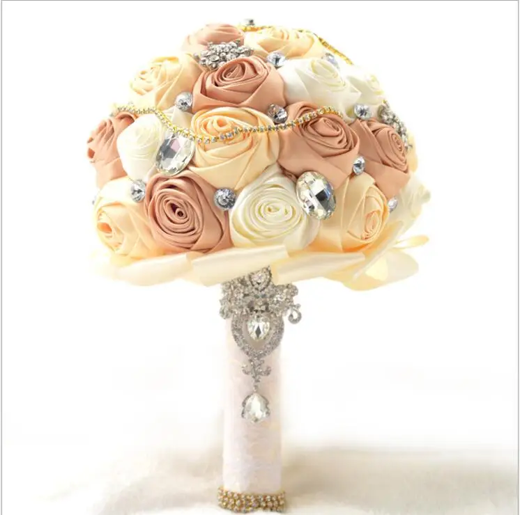 

Women Bridal Bouquets Wedding Bouquet Crystal Beaded Bouquet Alternative Cascading Bouquet SPH234