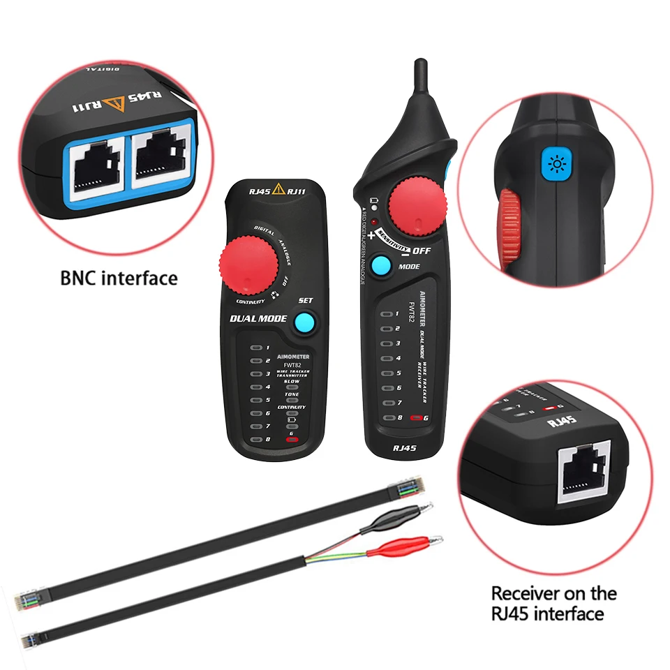 Сетевой кабель AIMOMETER FWT82 RJ45 RJ11 детектор телефонного провода тонер Ethernet|Искатели
