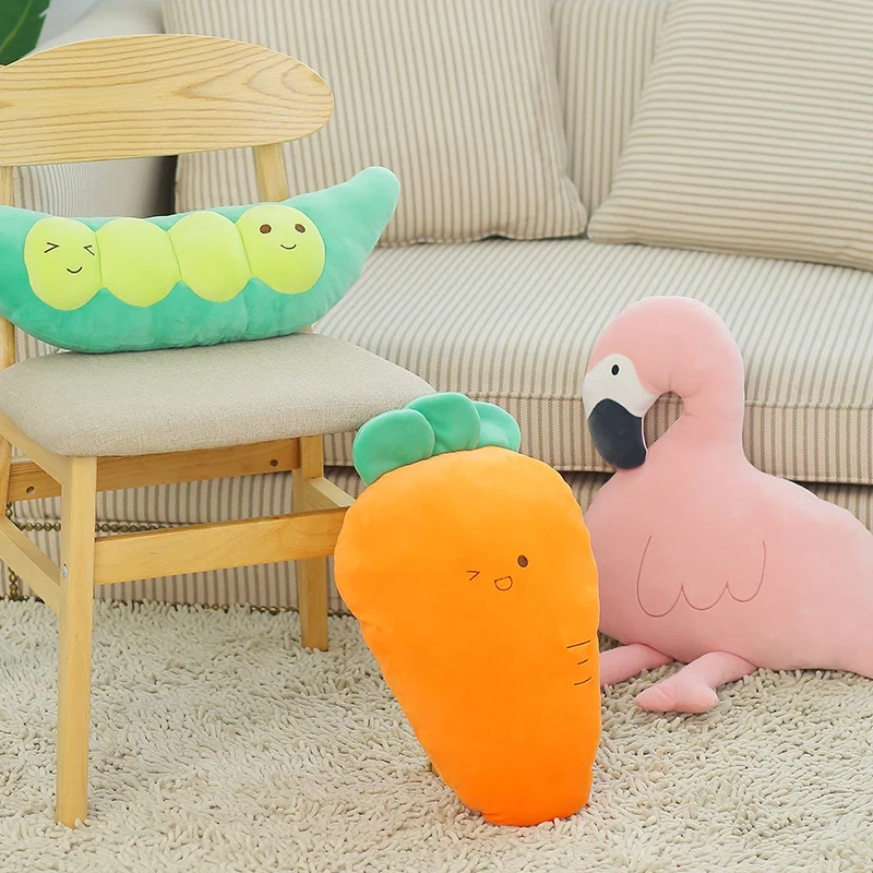 Мягкий Мультяшные подушки в виде овощей мягкие брокколи салат морковь горох