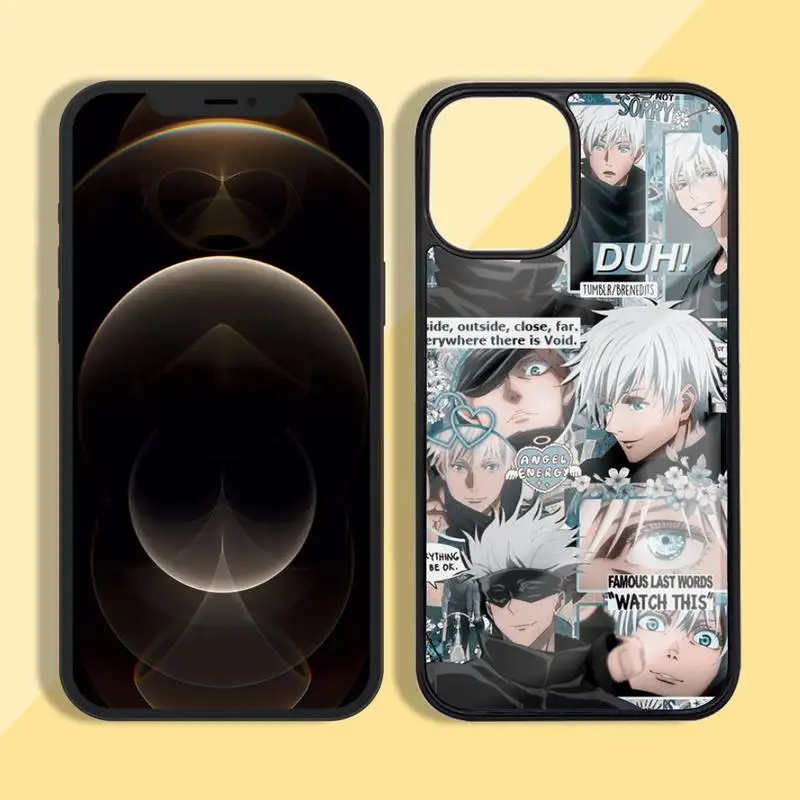 

Jujutsu Kaisen Satoru Phone Case Silicone TPU+PC For iPhone11 12 mini Pro MAX 7 8 Plus X XR XS Samsung S20 10 9 8 Plus ultra