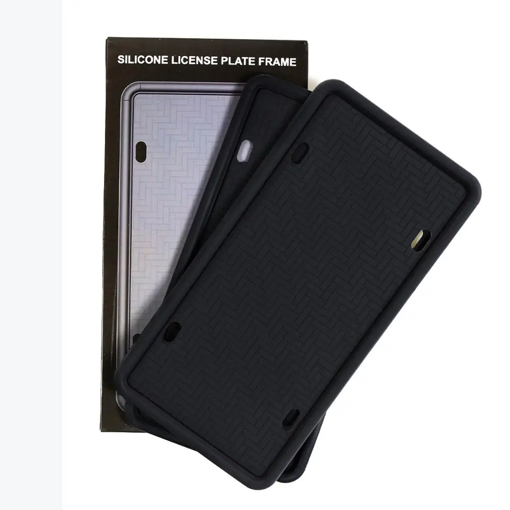 Из 2 предметов силиконовая рамка для номерного знака автомобиля пурпурного цвета