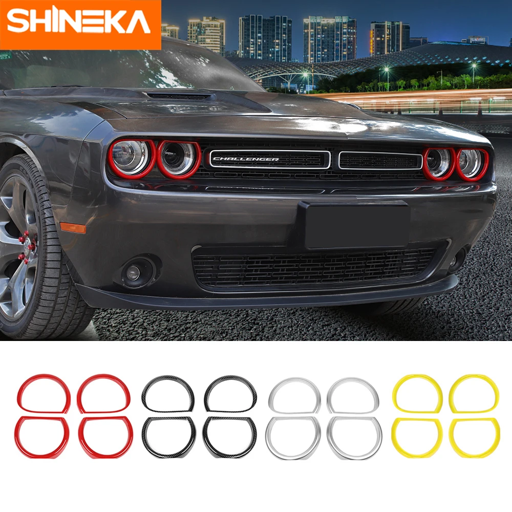 Автомобильная наклейка SHINEKA для Dodge Challenger 2015 + передняя фара с заклепками