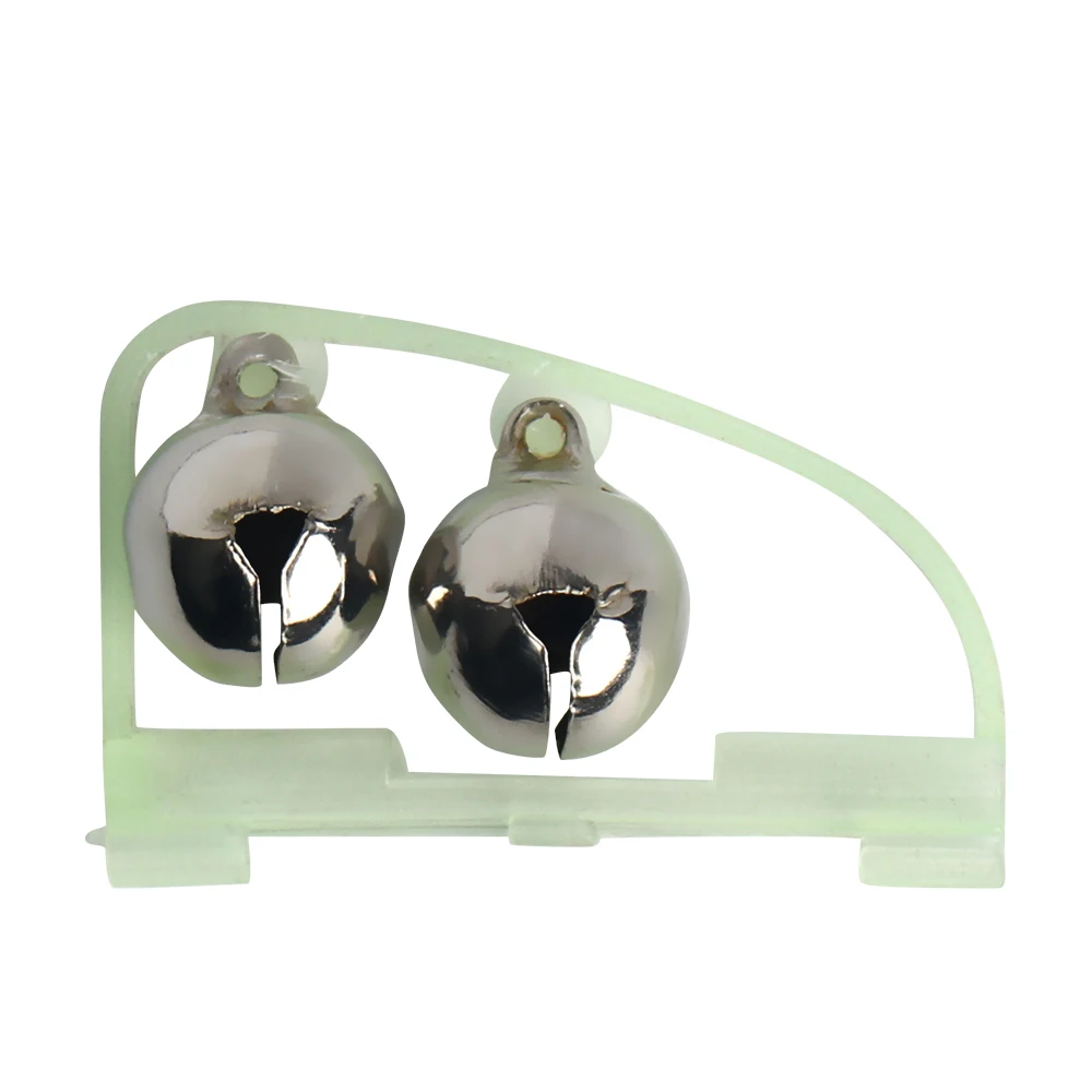 6 шт./лот светящихся двойных колоколов Крепление на удочку ночного рыболовства Инструменты тревоги укуса Портативные быстрые принадлежности.